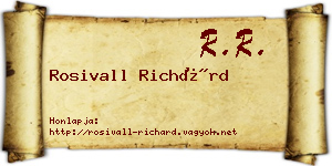 Rosivall Richárd névjegykártya