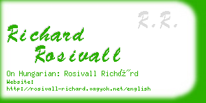 richard rosivall business card